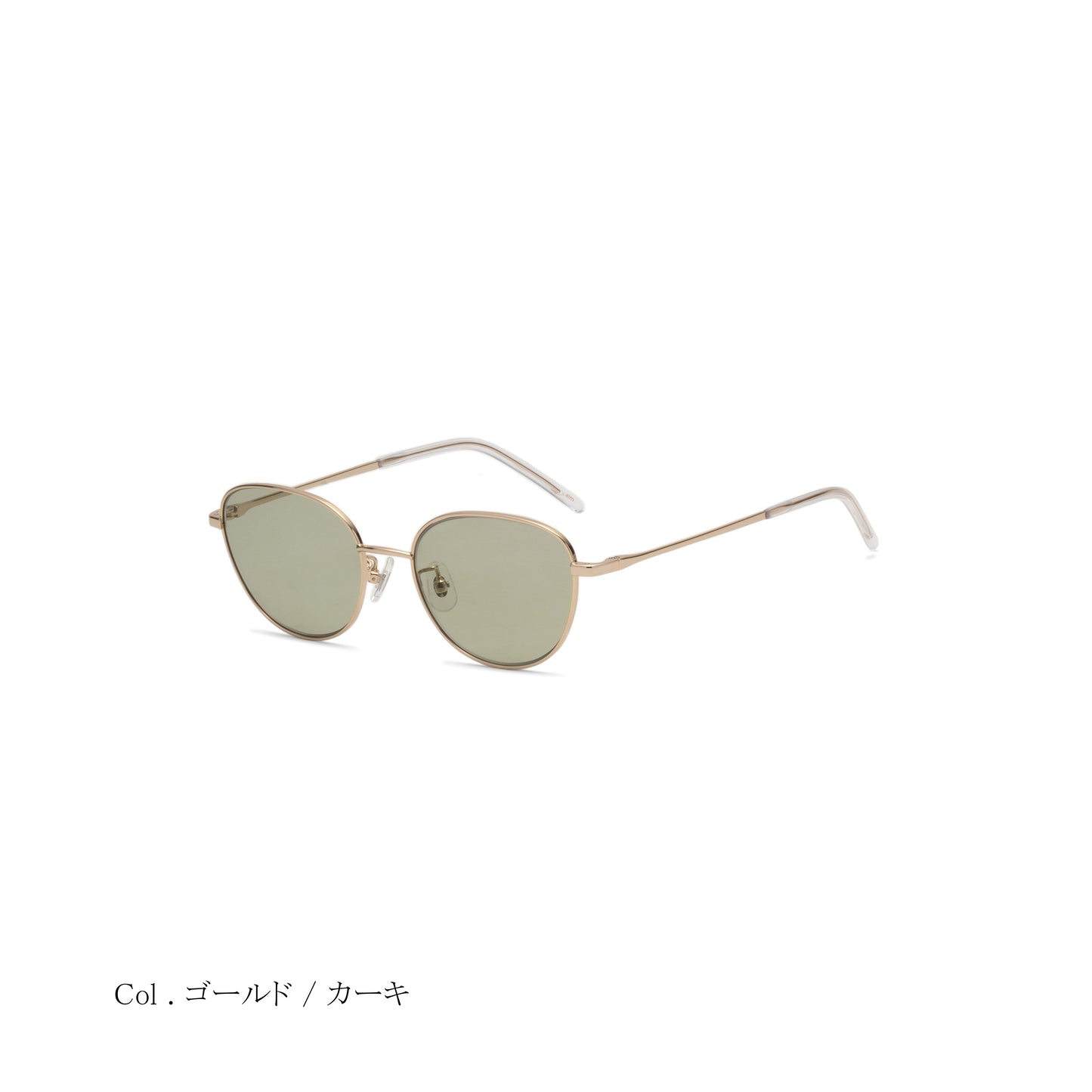 aim-aloe-gp_斜め_サングラス_ゴールド/カーキ_バタフライ