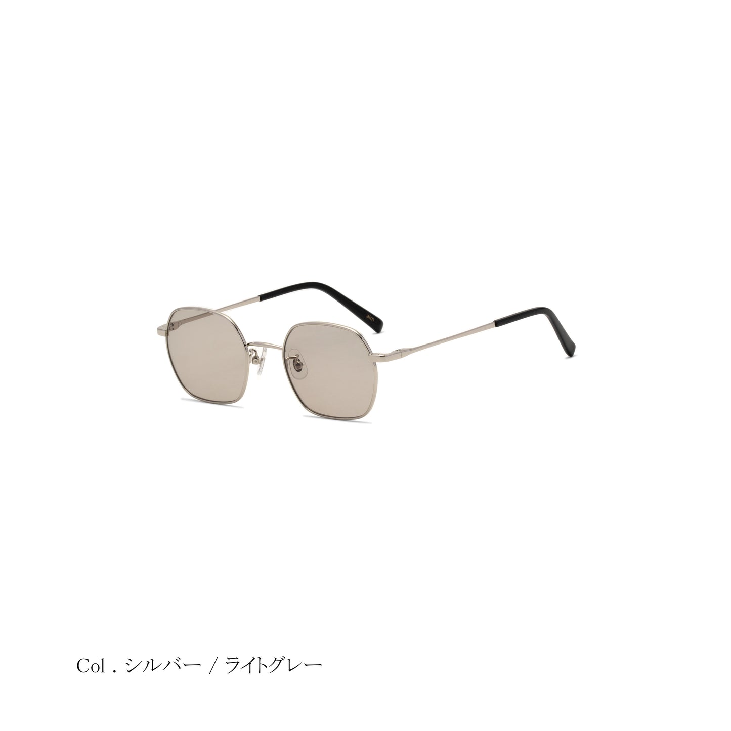 aim-kamuy-si_斜め_サングラス_シルバー/ライトグレー_ヘキサゴン
