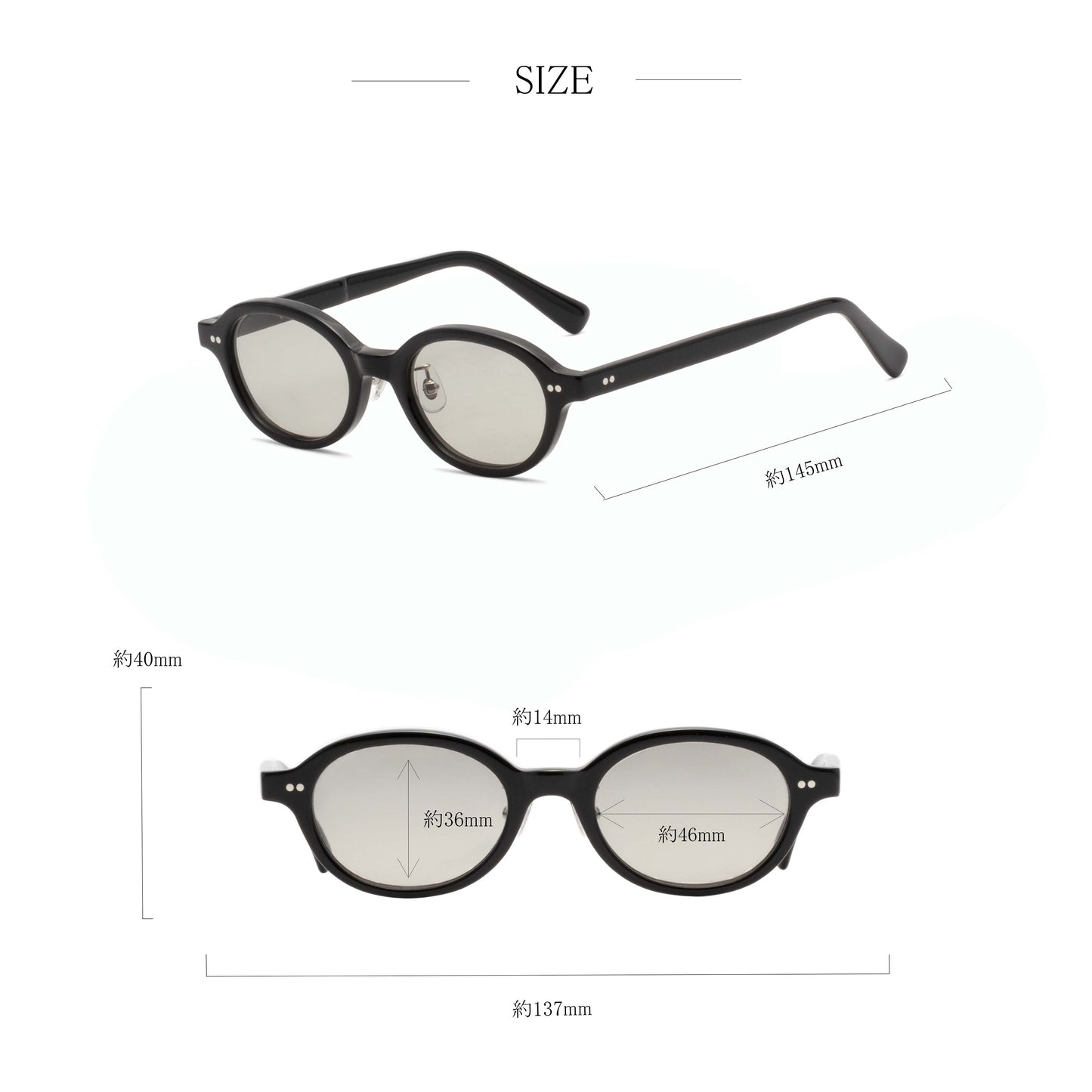 aim-impala-bk_サイズ_サングラス_ブラック/ライトグレー_オーバル